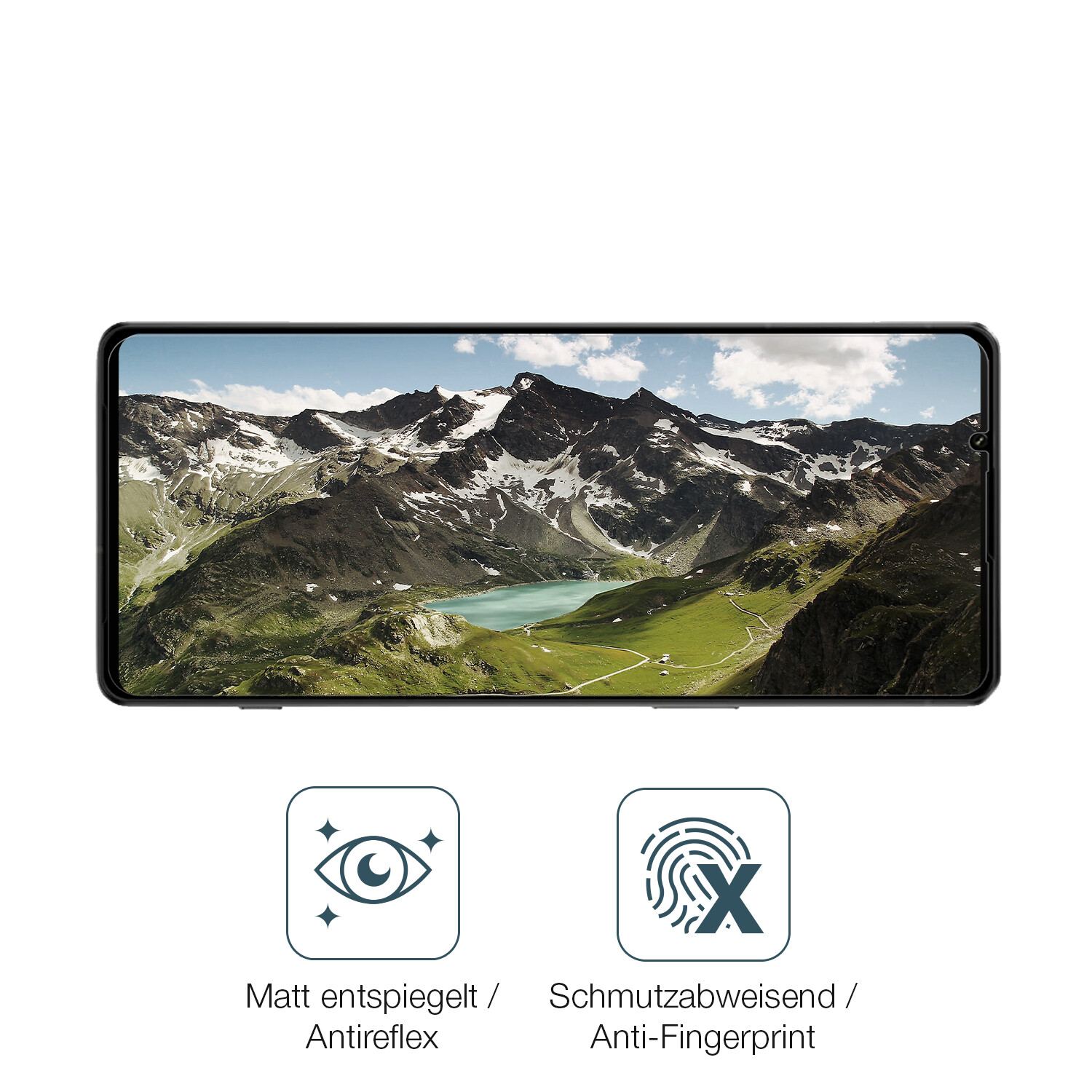 9H Hartbeschichtete, flexible Folie passend zugeschnitten für Sony Xperia 1 IV