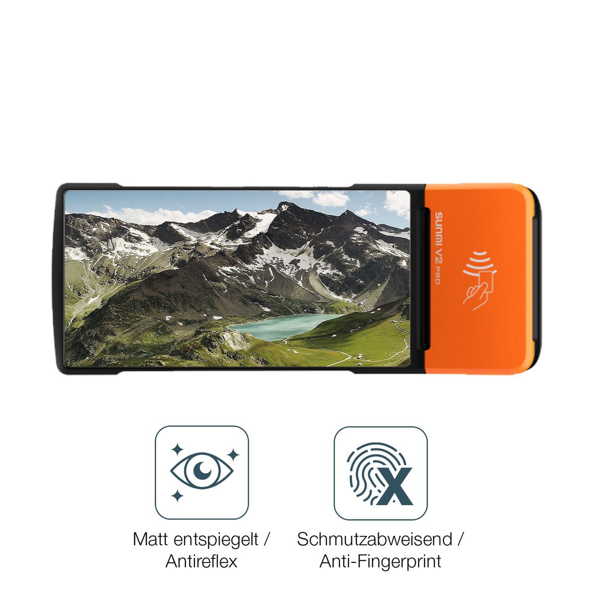 9H Hartbeschichtete, flexible Folie passend zugeschnitten für Sunmi V2 Pro