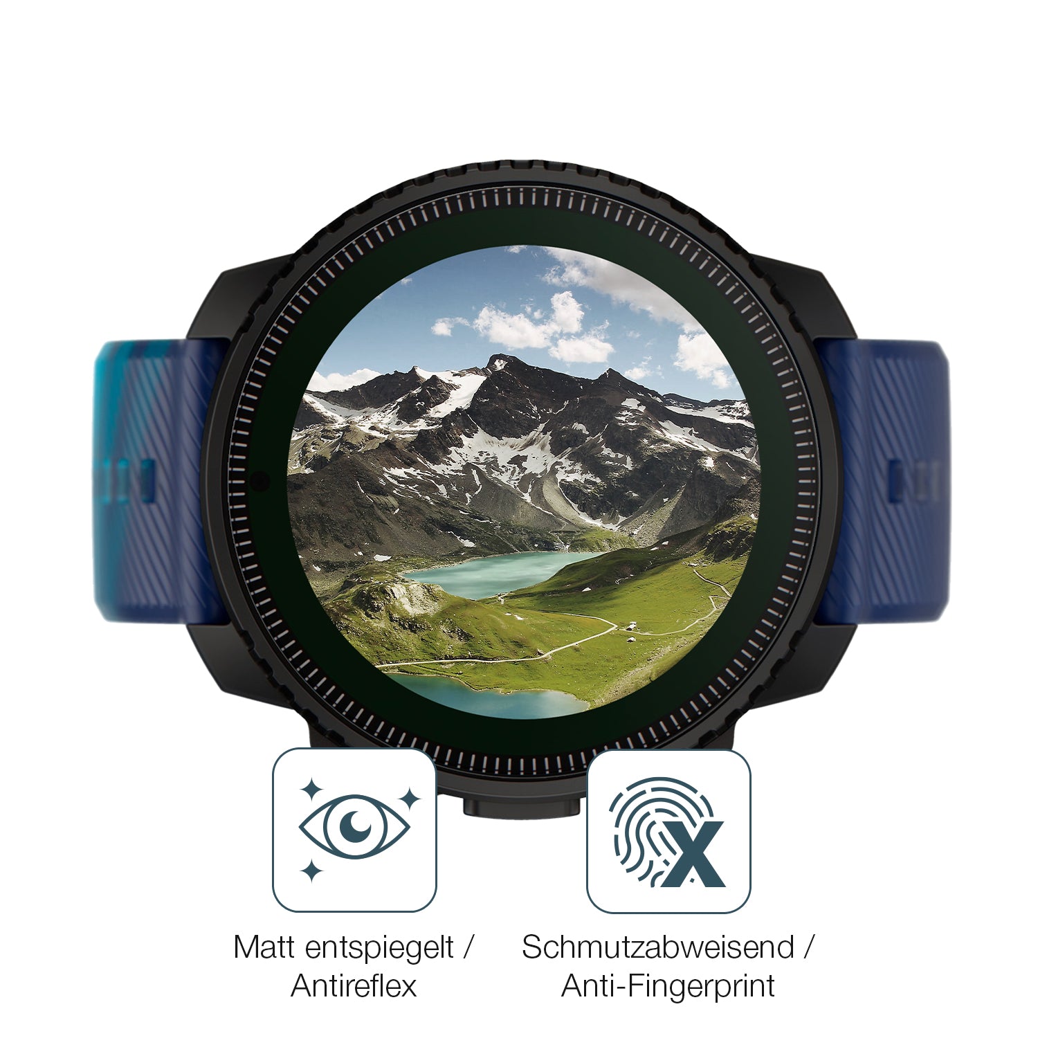 9H Hartbeschichtete, flexible Folie passend zugeschnitten für Suunto Vertical Solar