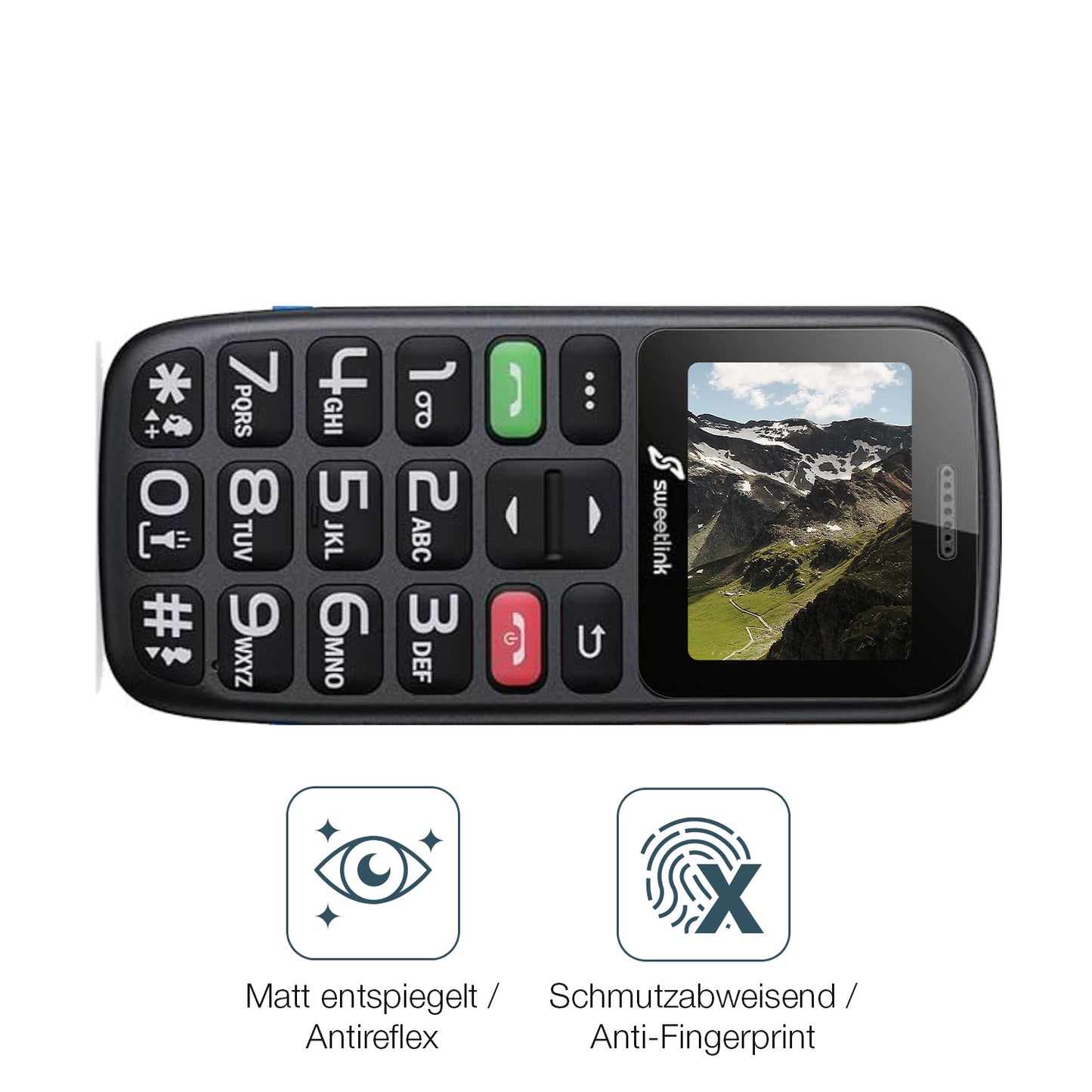 9H Hartbeschichtete, flexible Folie passend zugeschnitten für SweetLink S2Plus