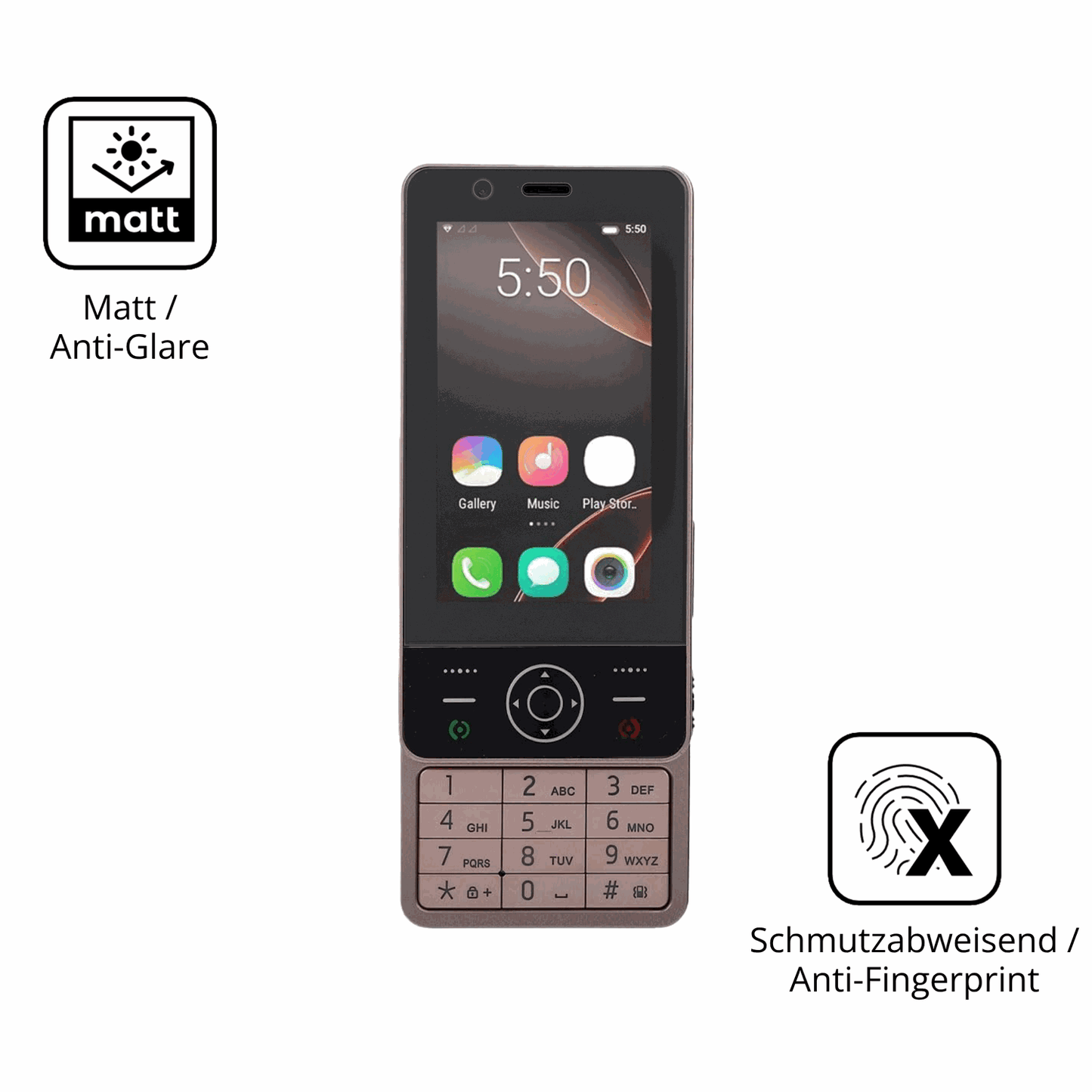 9H Hartbeschichtete, flexible Folie passend zugeschnitten für Sxhlseller Slide Phone
