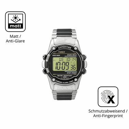 9H Hartbeschichtete, flexible Folie passend zugeschnitten für Timex Expedition Atlantis