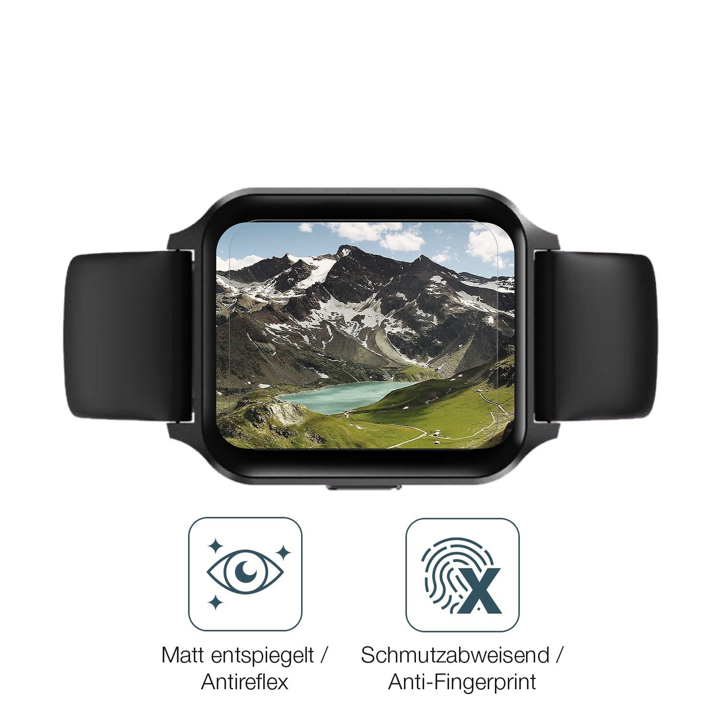 9H Hartbeschichtete, flexible Folie passend zugeschnitten für Touchelex 1,52 Zoll Smartwatch
