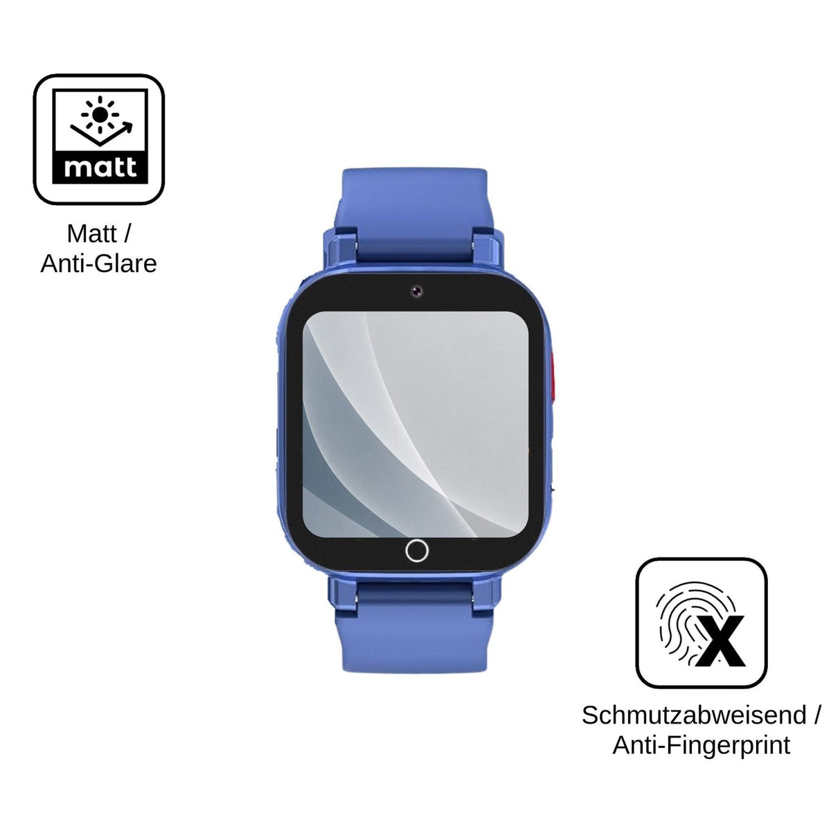 2x Screen Protector for Transformers Smartwatch Kinder 4G matte Flexible Glass 9H dipos