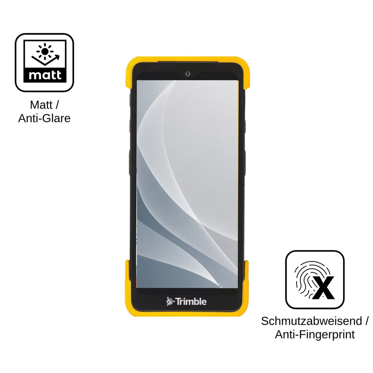 2x Screen Protector for Trimble TDC6 matte Flexible Glass 9H dipos