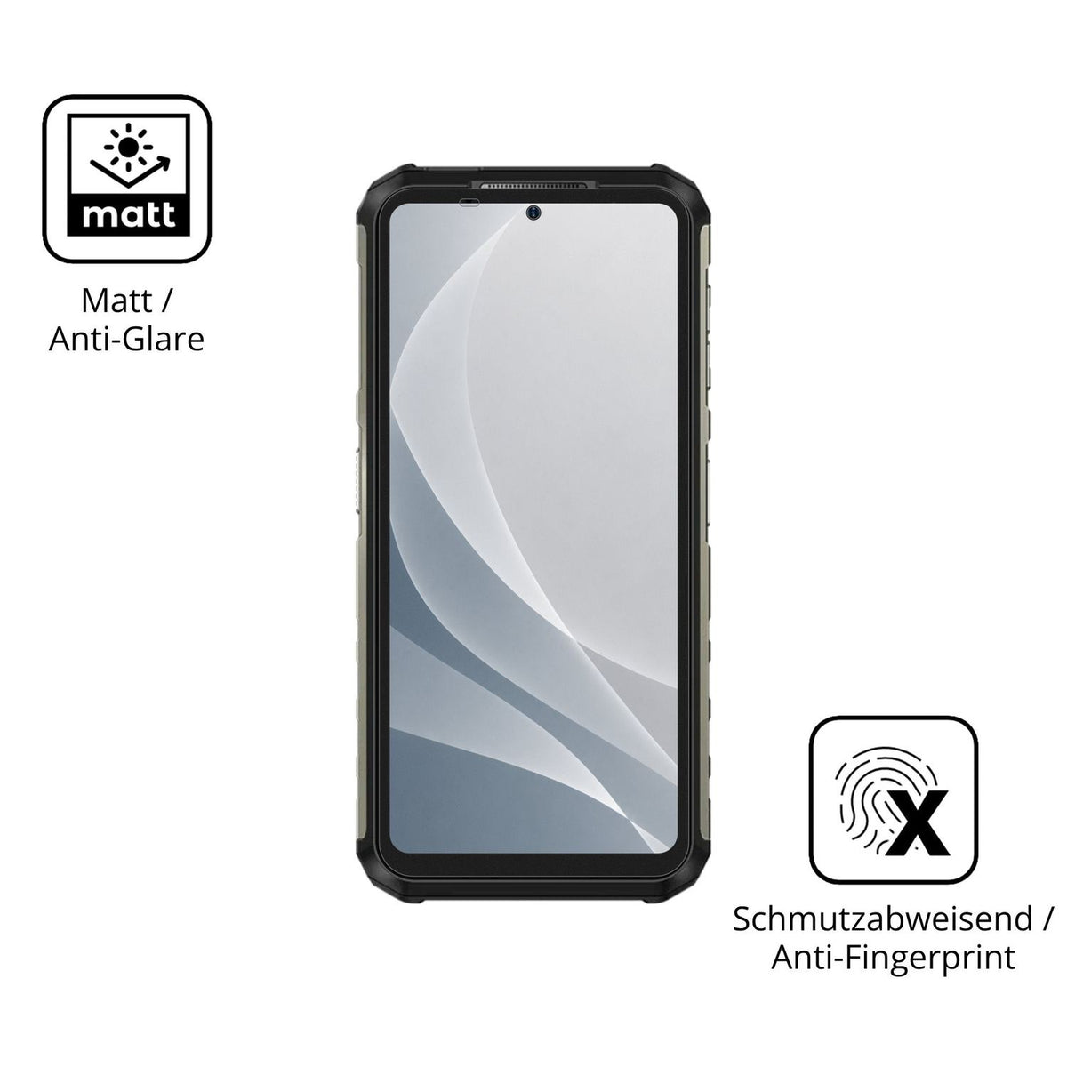 9H Hartbeschichtete, flexible Folie passend zugeschnitten für Ulefone Armor 22 Pro