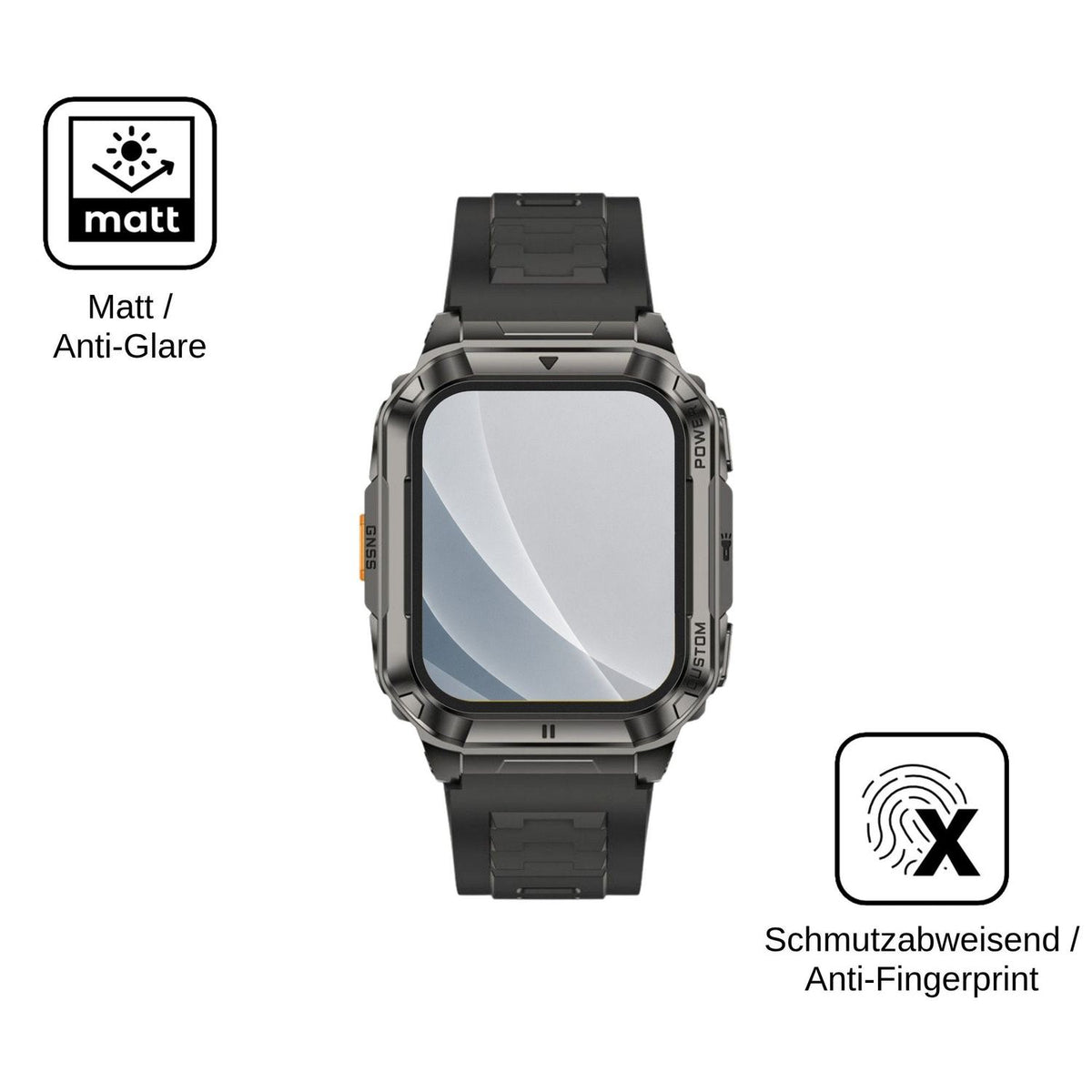 2x Screen Protector for Ulefone Armor Watch Ultra matte Flexible Glass 9H dipos