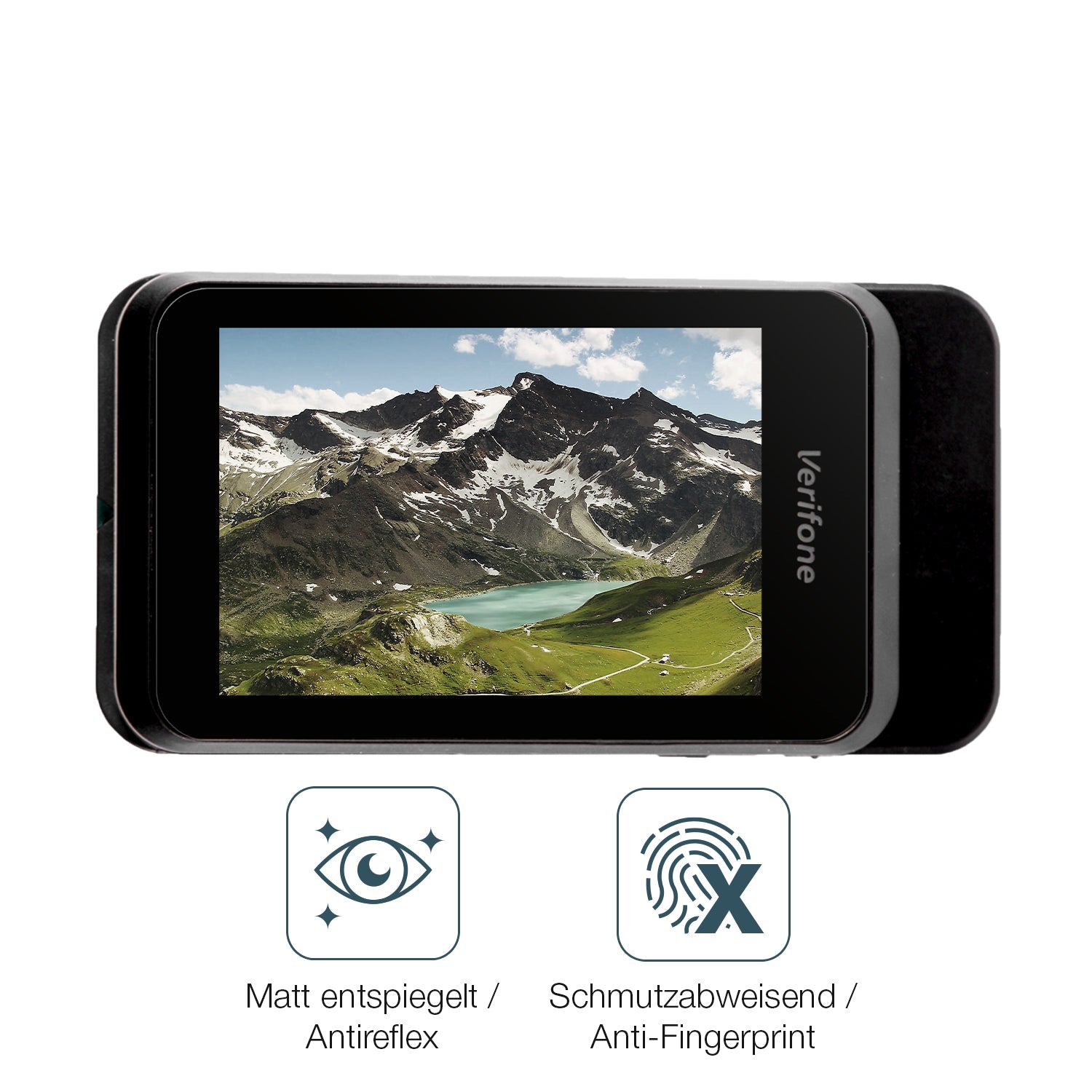 Schutz gegen Kratzer auf dem Verifone T650m Glas durch Schlüssel oder Ähnliches