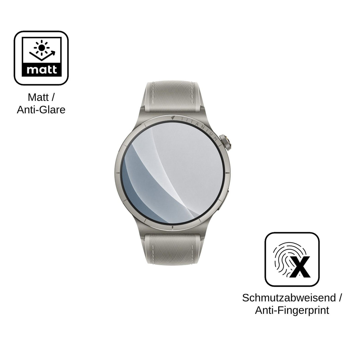 2x Screen Protector for Vivo Watch 6 matte Flexible Glass 9H dipos