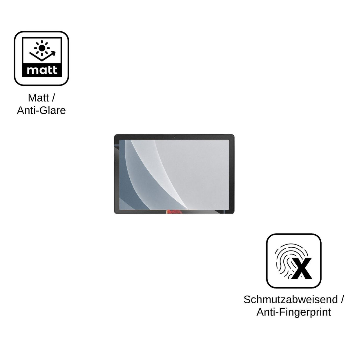 2x Screen Protector for Yicty Android 14 Tablet 10,1 Inch matte Flexible Glass 9H dipos