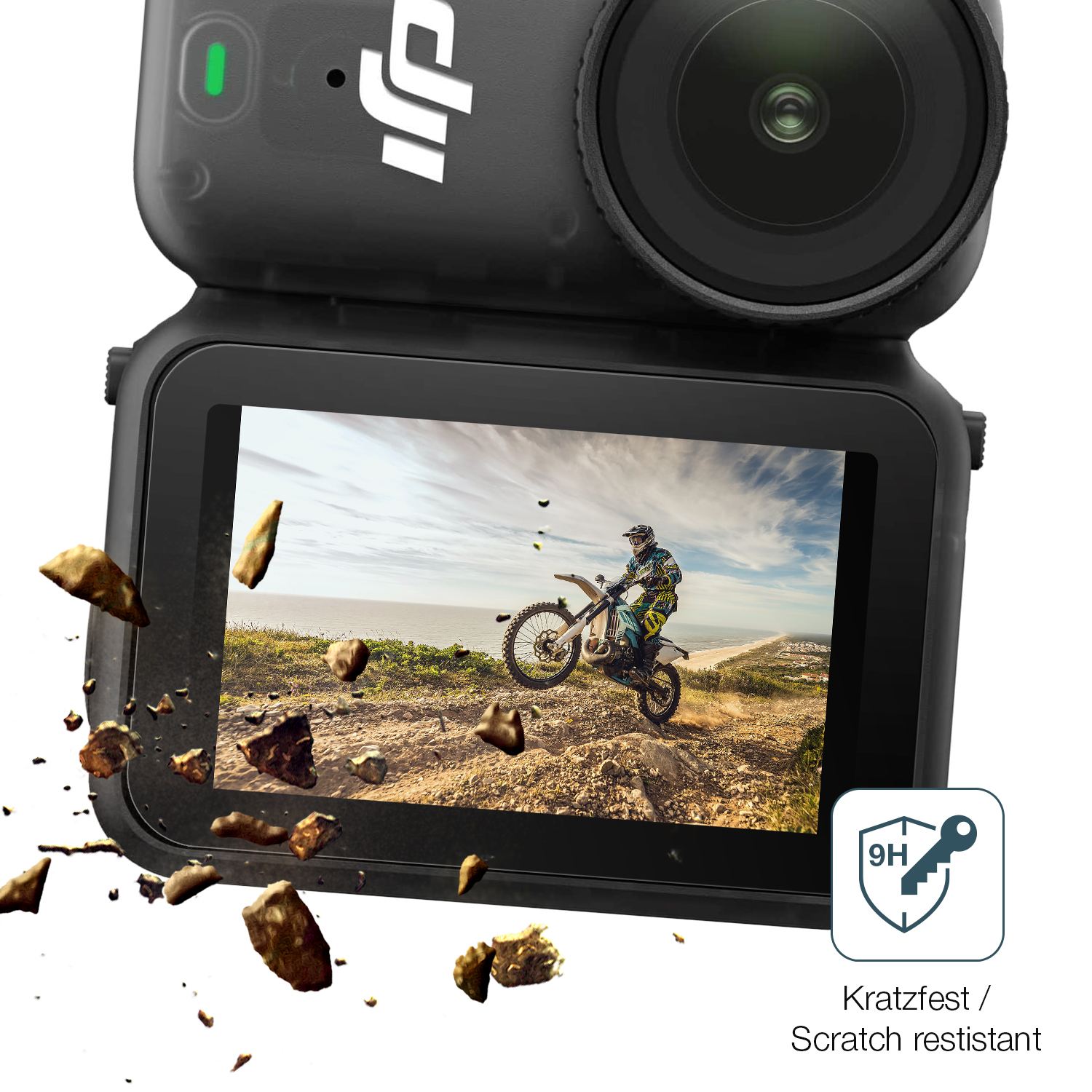 dipos Displayschutz für DJI Osmo Nano, mattierte Oberfläche, robuste Festigkeit und perfekte Passform