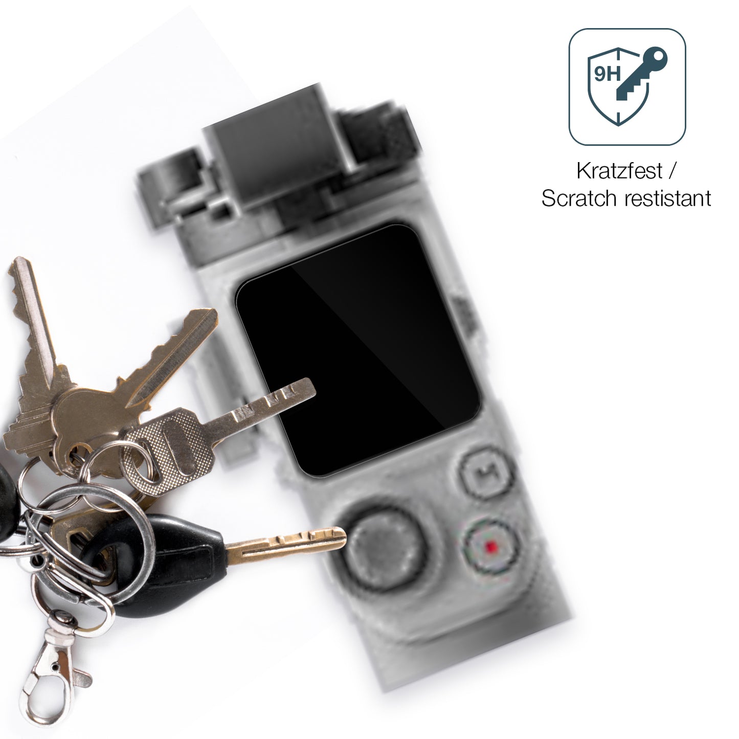 dipos Displayschutz für DJI RS 4 Mini, transparente Oberfläche, perfekte Passform auch für die Rundungen