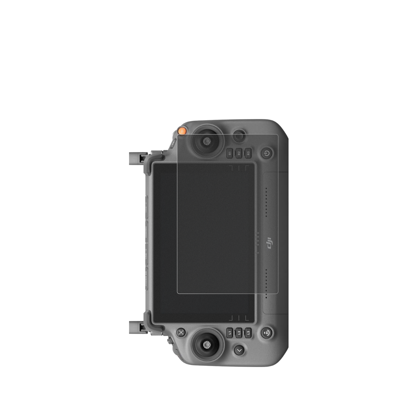 DJIInspire 3 RC Plus mit aufgebrachtem dipos Displayschutz, der seitliche Einblicke blockiert