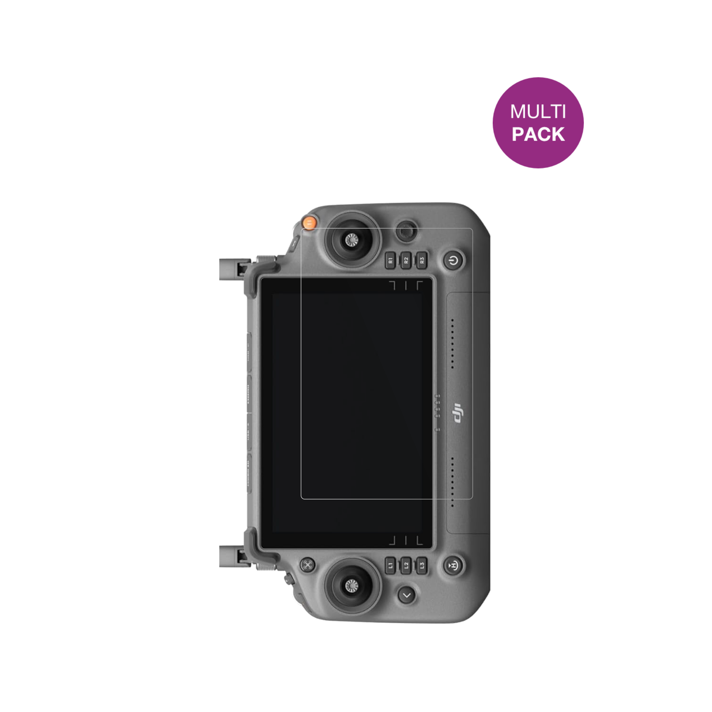 DJIInspire 3 RC Plus mit aufgebrachter dipos Displayschutzfolie, glasklare Darstellung ohne Einschränkungen