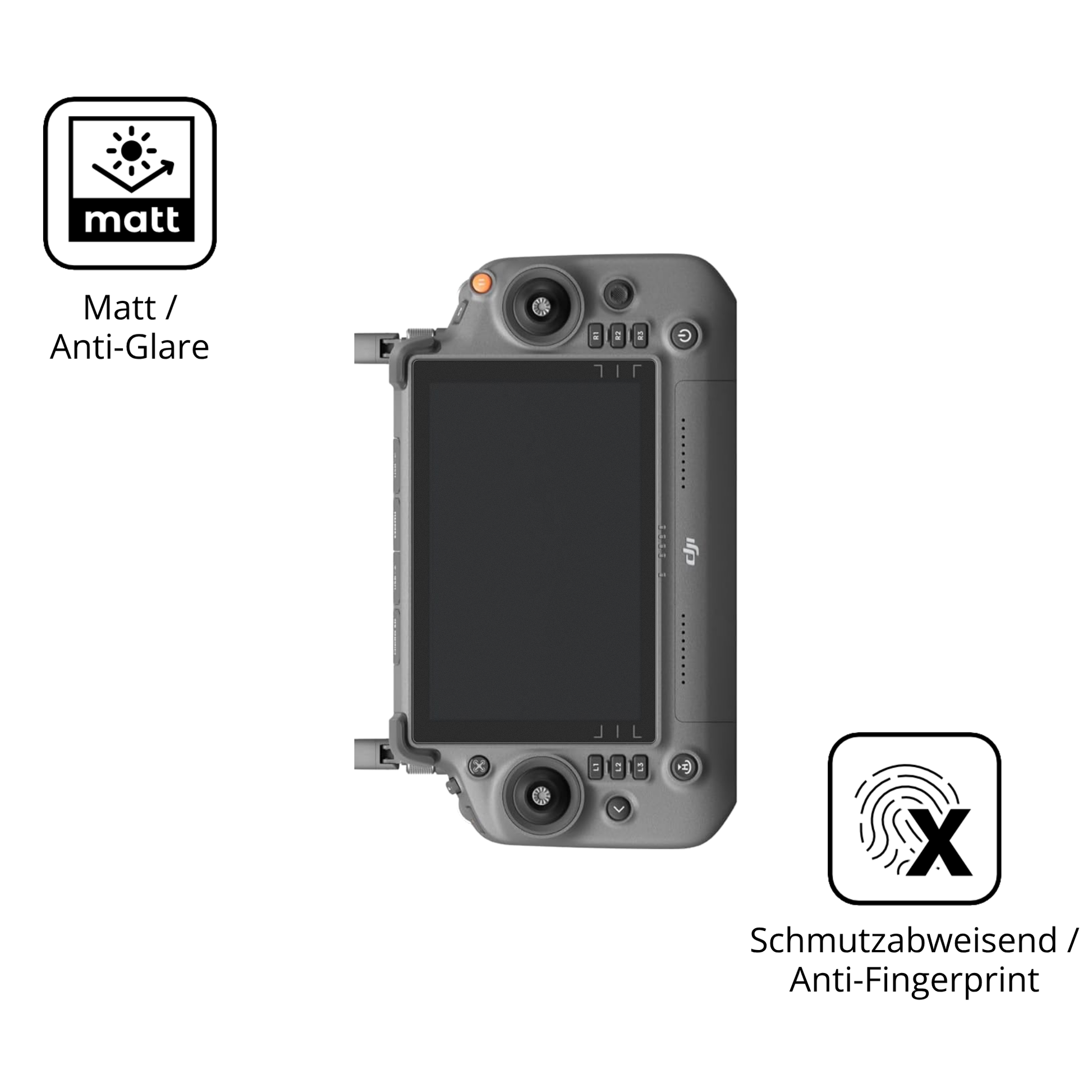 9H Hartbeschichtete, flexible Folie passend zugeschnitten für DJI Inspire 3 RC Plus