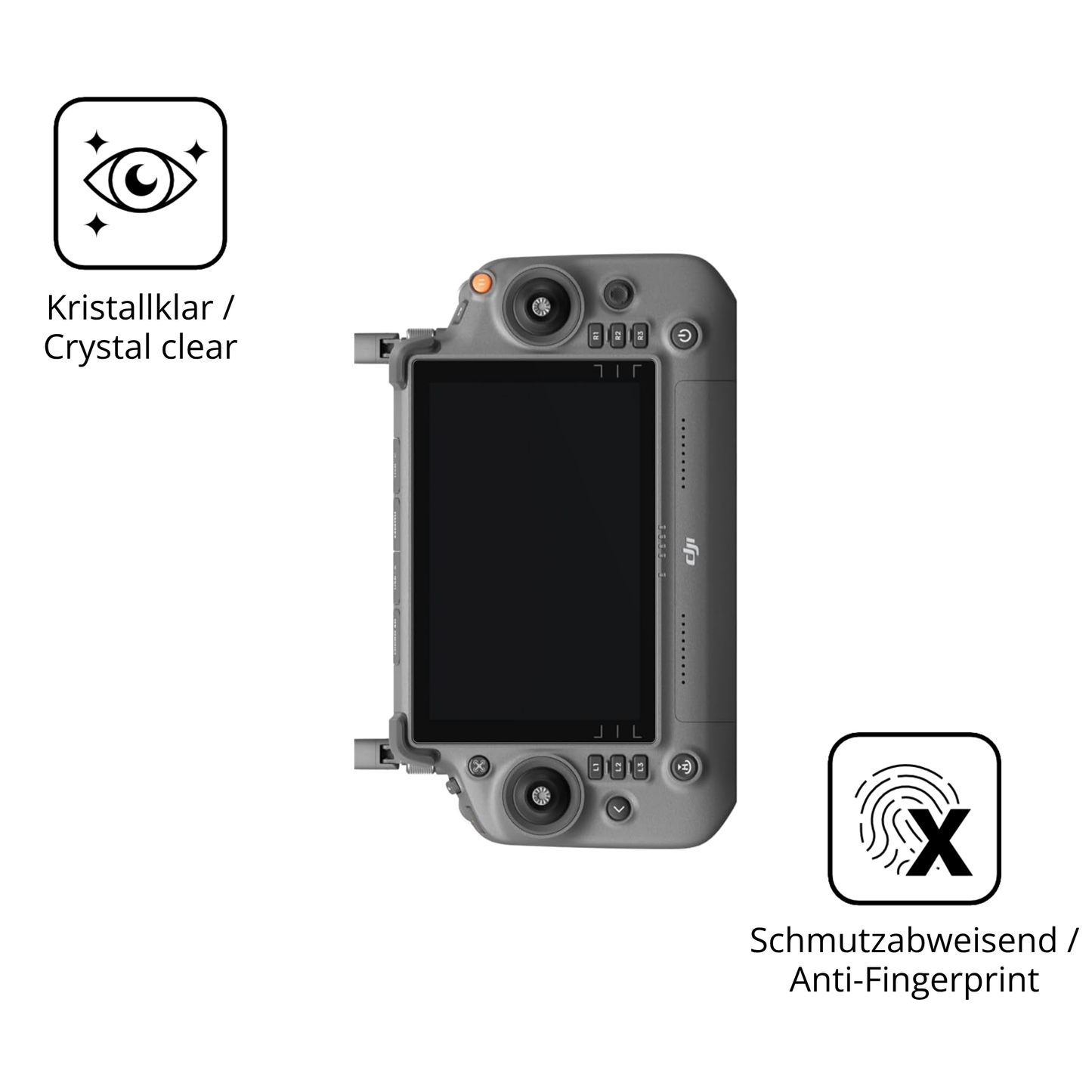 Flexible TPU-Folie passend zugeschnitten für DJI Inspire 3 RC Plus, vollständige Abdeckung