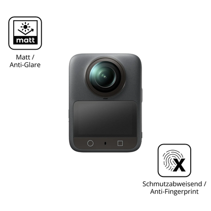 Dünne und entspiegelnde Folie passend zugeschnitten für DJI Osmo 360