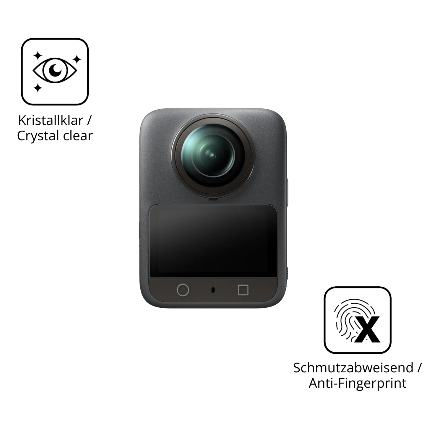 Flexible TPU-Folie passend zugeschnitten für DJI Osmo 360, vollständige Abdeckung