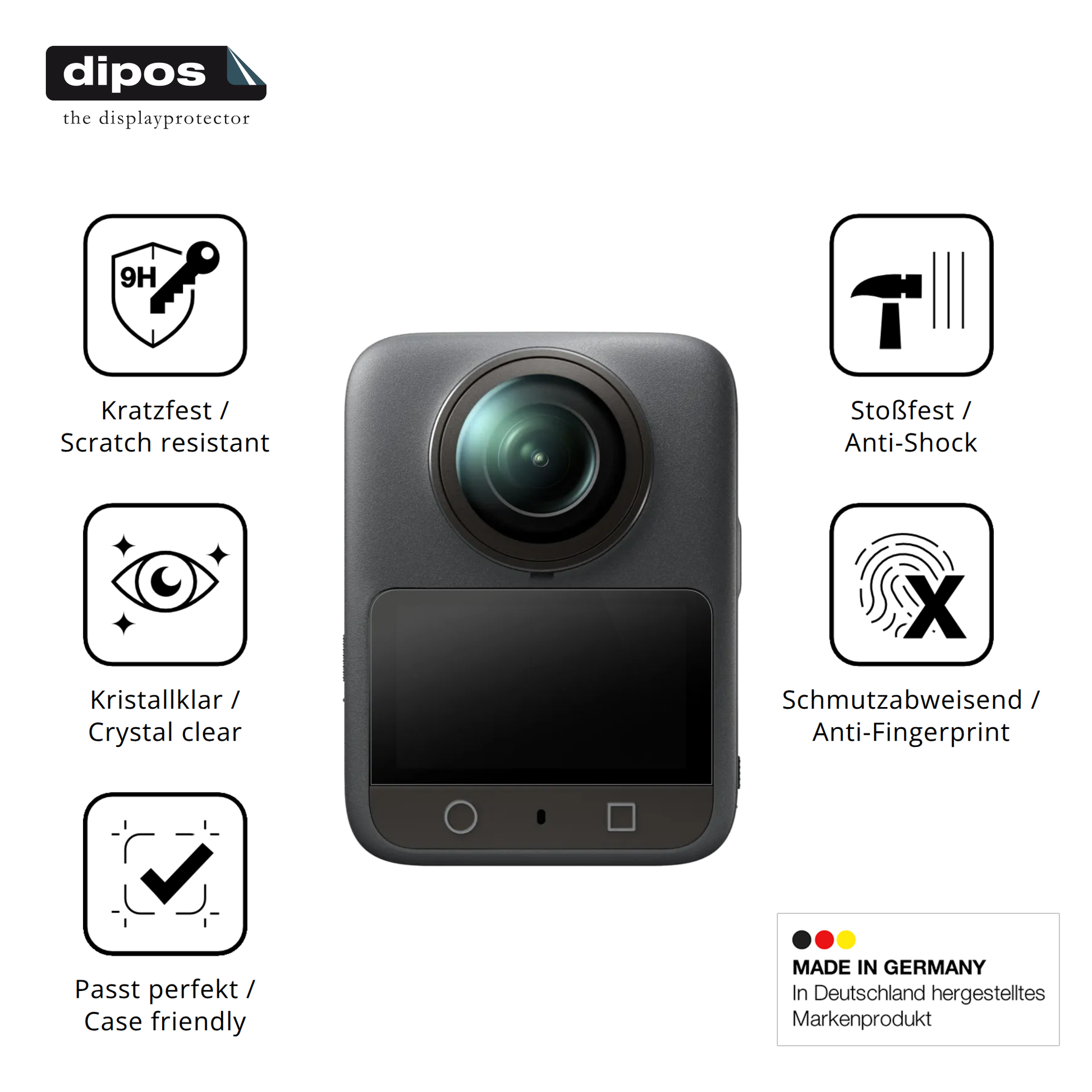 Displayschutz hergestellt in Deutschland, höchste Qualität made in Germany