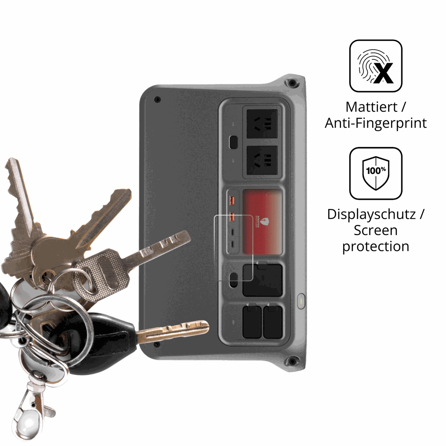 dipos Displayschutz für DJI Power 1000 V2, mattierte Oberfläche, Blickschutzfilter und perfekter Passform