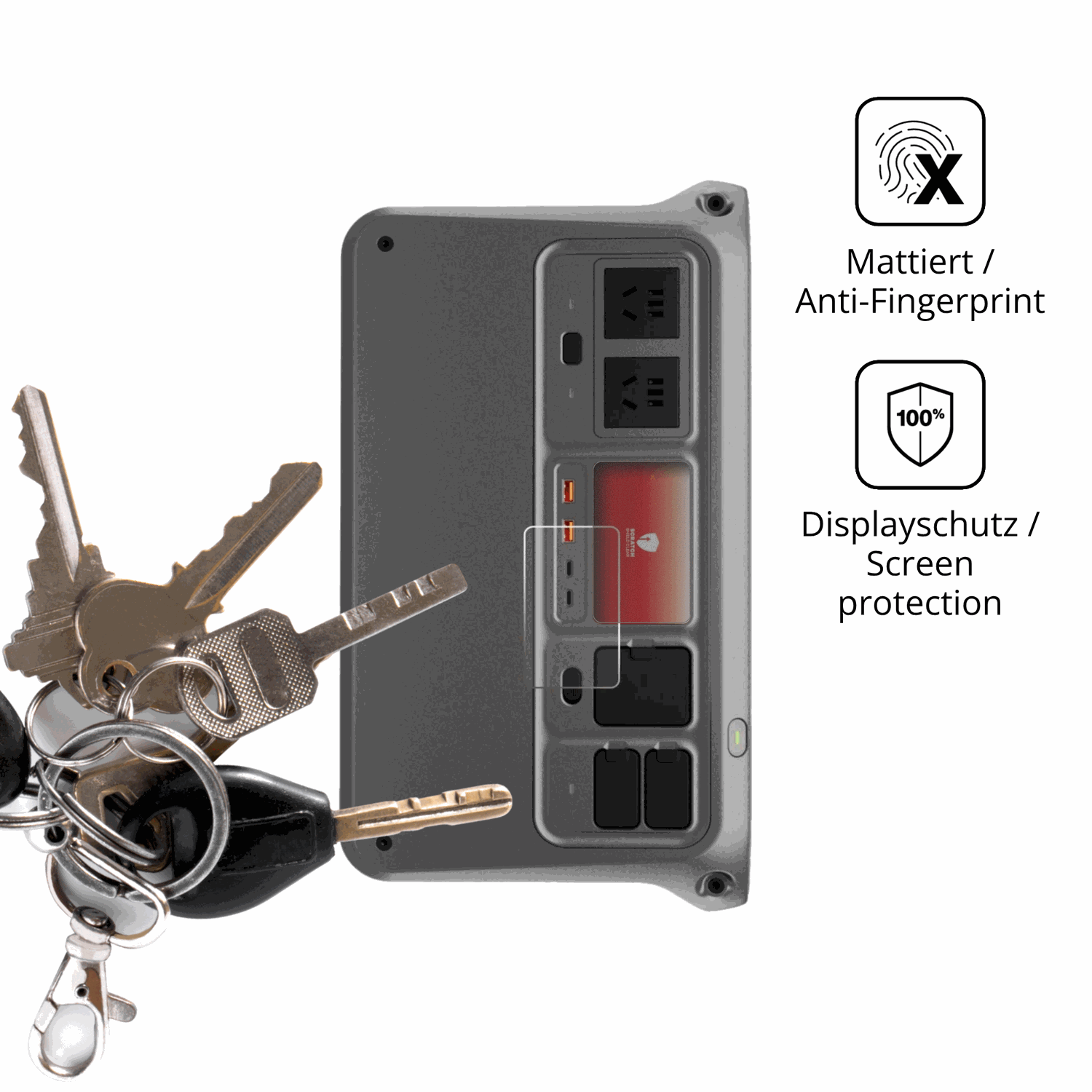 dipos Displayschutz für DJI Power 1000 V2, mattierte Oberfläche, Blickschutzfilter und perfekter Passform
