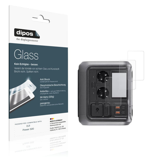 Matte Displayschutzfolie von dipos passend für DJI Power 500, 9H kratzfest und blasenfrei montiert