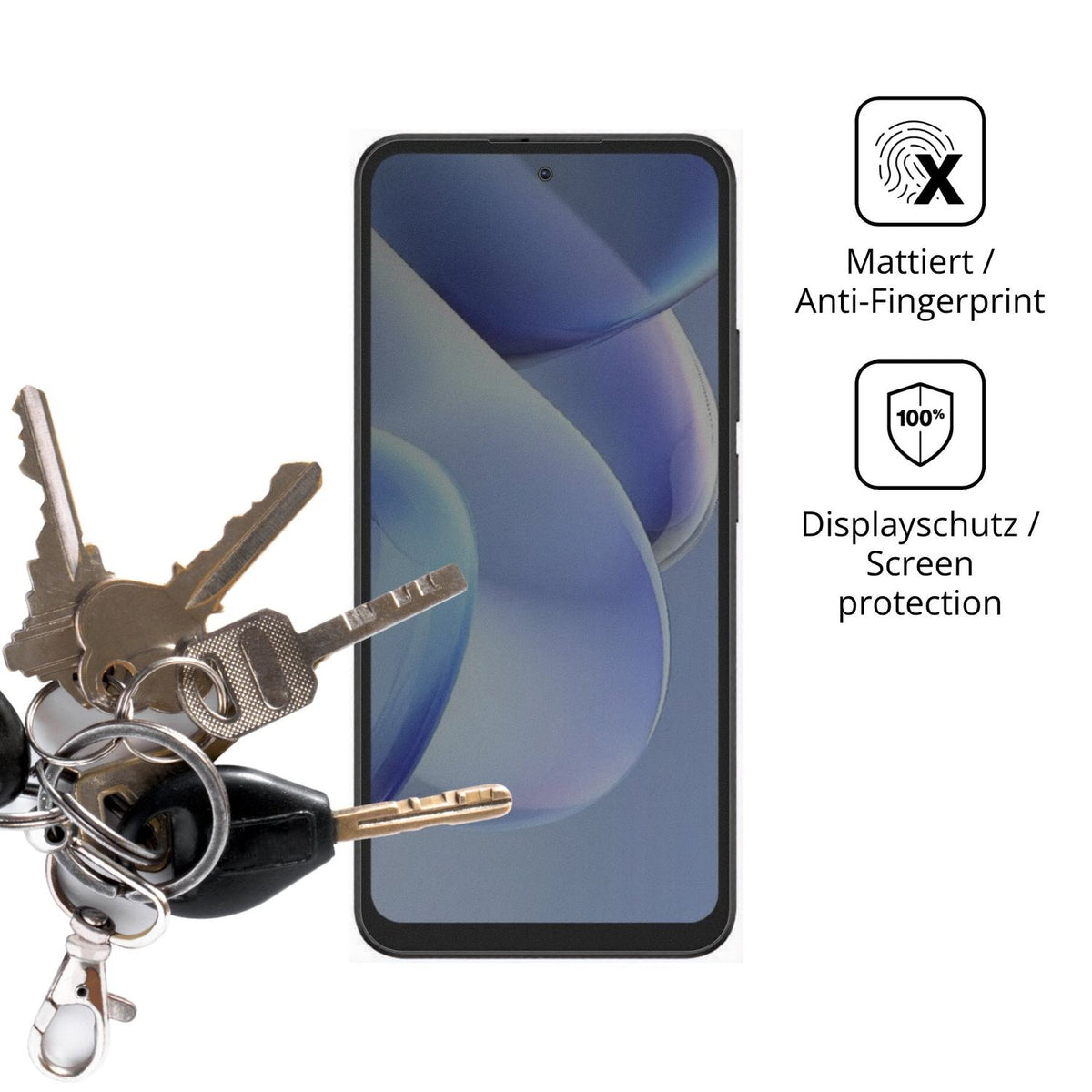 dipos Displayschutz für Doogee B10 Pro, mattierte Oberfläche, Blickschutzfilter und perfekter Passform