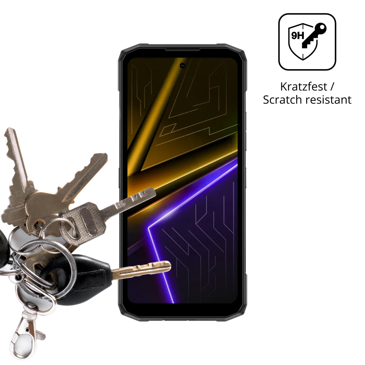 dipos Displayschutz für Doogee Blade 20 Max, transparente Oberfläche, perfekte Passform auch für die Rundungen