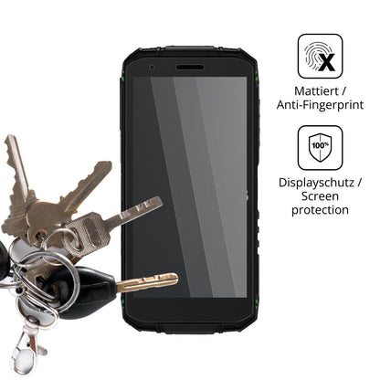 dipos Displayschutz für Doogee Fire 3 Pro, mattierte Oberfläche, Blickschutzfilter und perfekter Passform