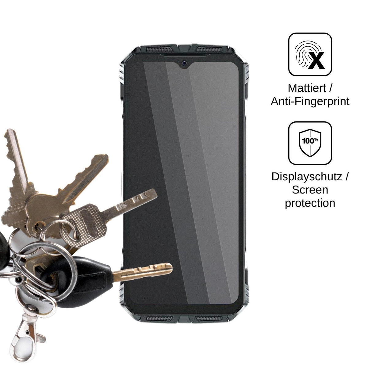 Screen Protector for Doogee S118 Plus Privacy Filter 4-Way Protection dipos