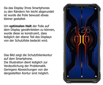 dipos Displayschutz für Doogee S95 Pro, mattierte Oberfläche, robuste Festigkeit und perfekte Passform