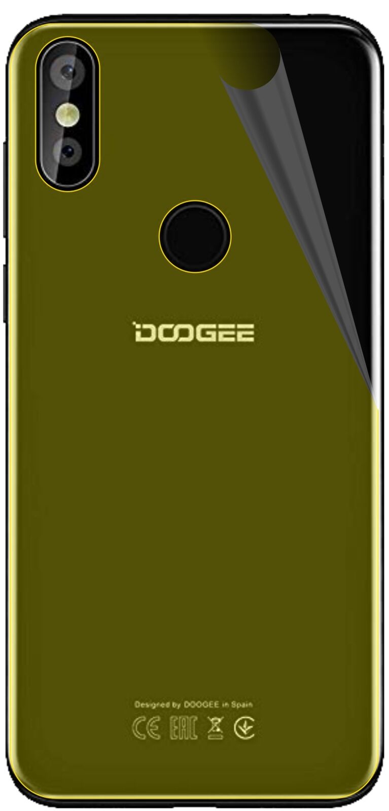 dipos Displayschutz für Doogee Y8 Rückseite, transparente Oberfläche, geringe Dicke und perfekte Passform