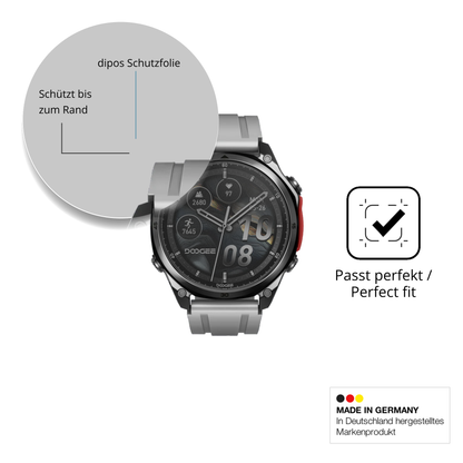 Schutz gegen Kratzer auf dem Doogee Anywise W1 Glas durch Schlüssel, Stöße gegen die Tischkante oder Stürze