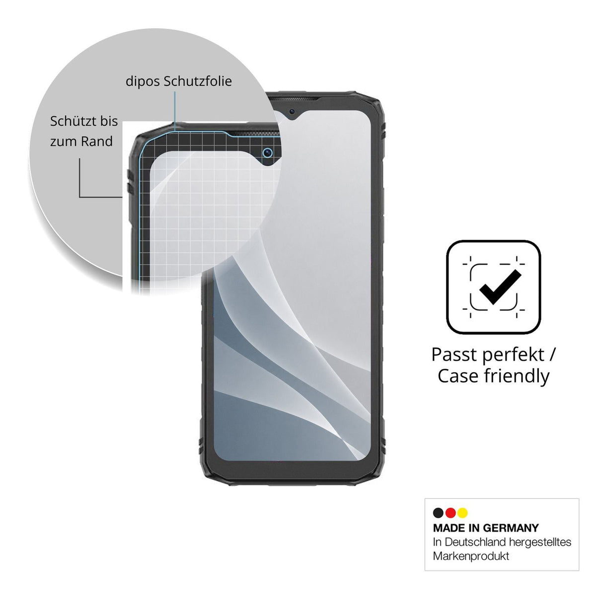 2x Screen Protector for Doogee Blade 10 Pro Energy matte Flexible Glass 9H dipos