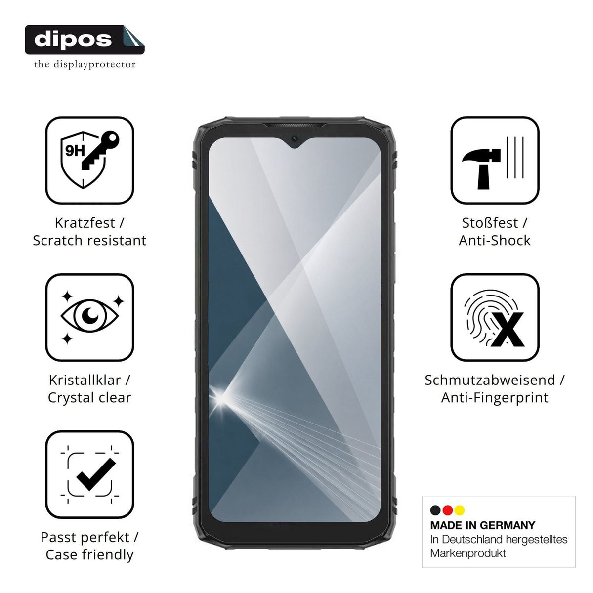 2x Screen Protector for Doogee Blade 10 Pro Energy Flexible Glass 9H dipos