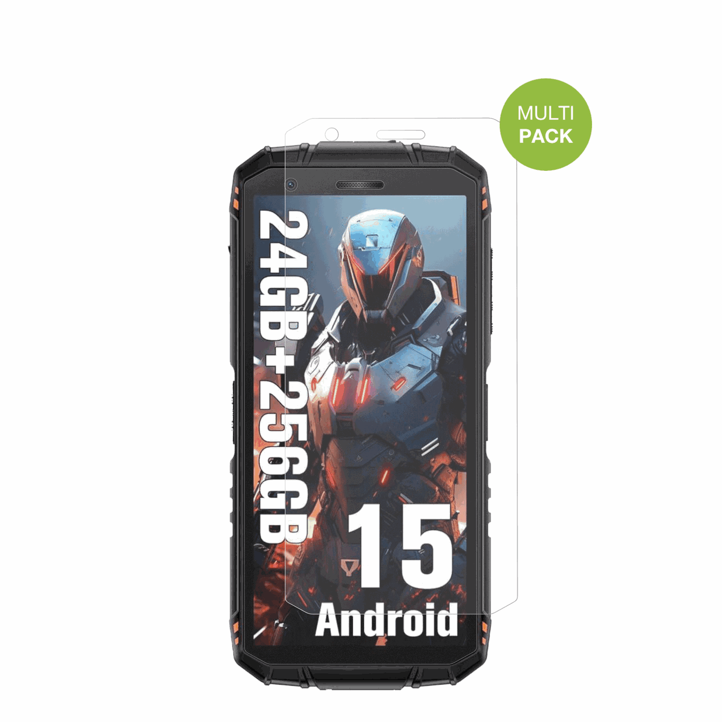 DOOGEEFire 3 Ultra mit aufgebrachter dipos Displayschutzfolie, die lästige Fingerabdrücke minimiert