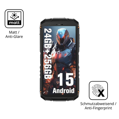 Dünne und entspiegelnde Folie passend zugeschnitten für DOOGEE Fire 3 Ultra