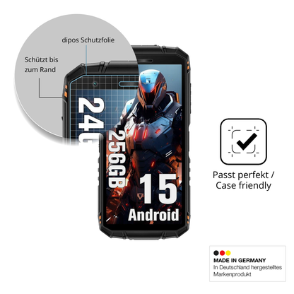 Besonders flexibler Displayschutz mit Anti-Shock-Schicht im Materialmix