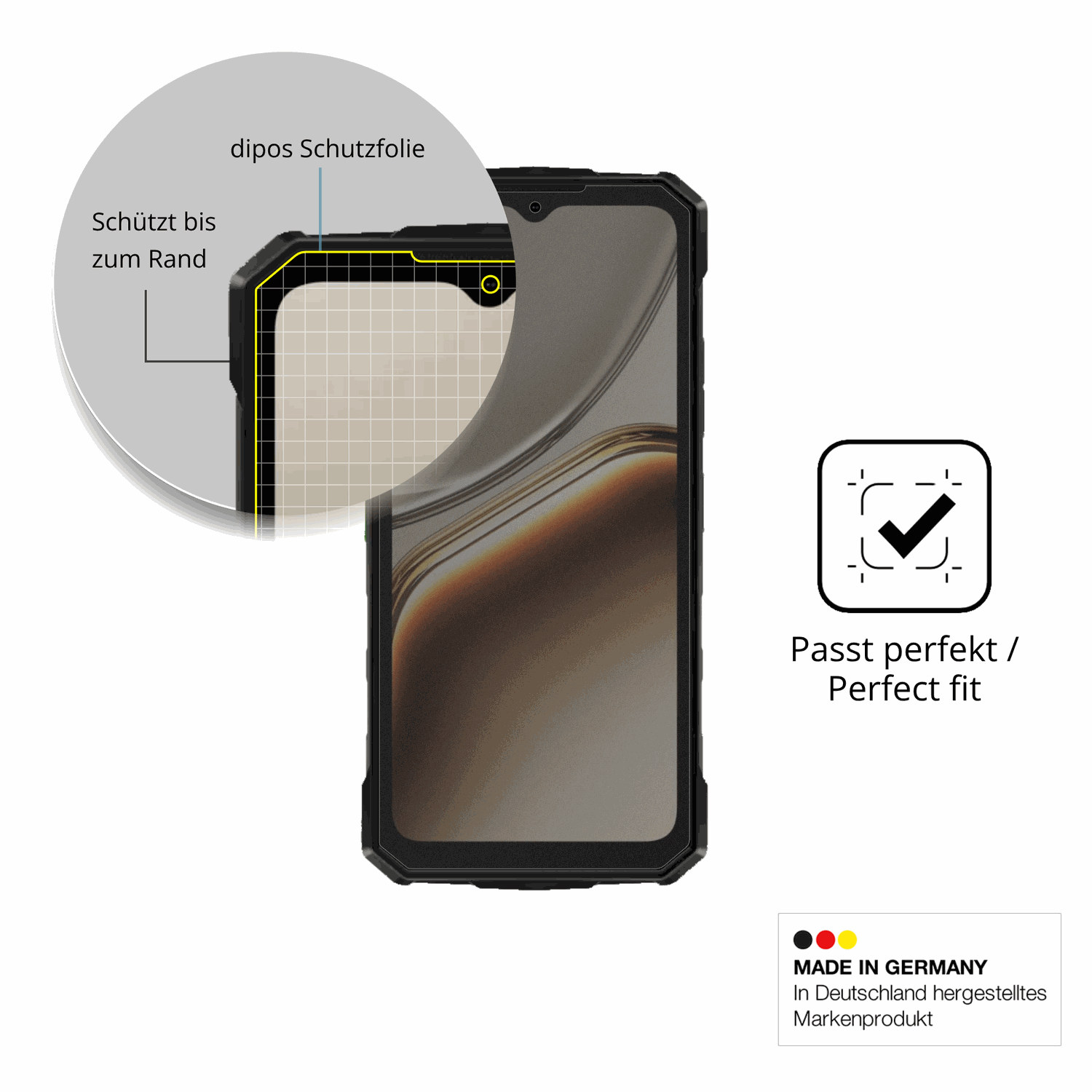 Schutz gegen Kratzer auf dem DOOGEE Fire 5 Pro Glas durch Schlüssel oder Ähnliches