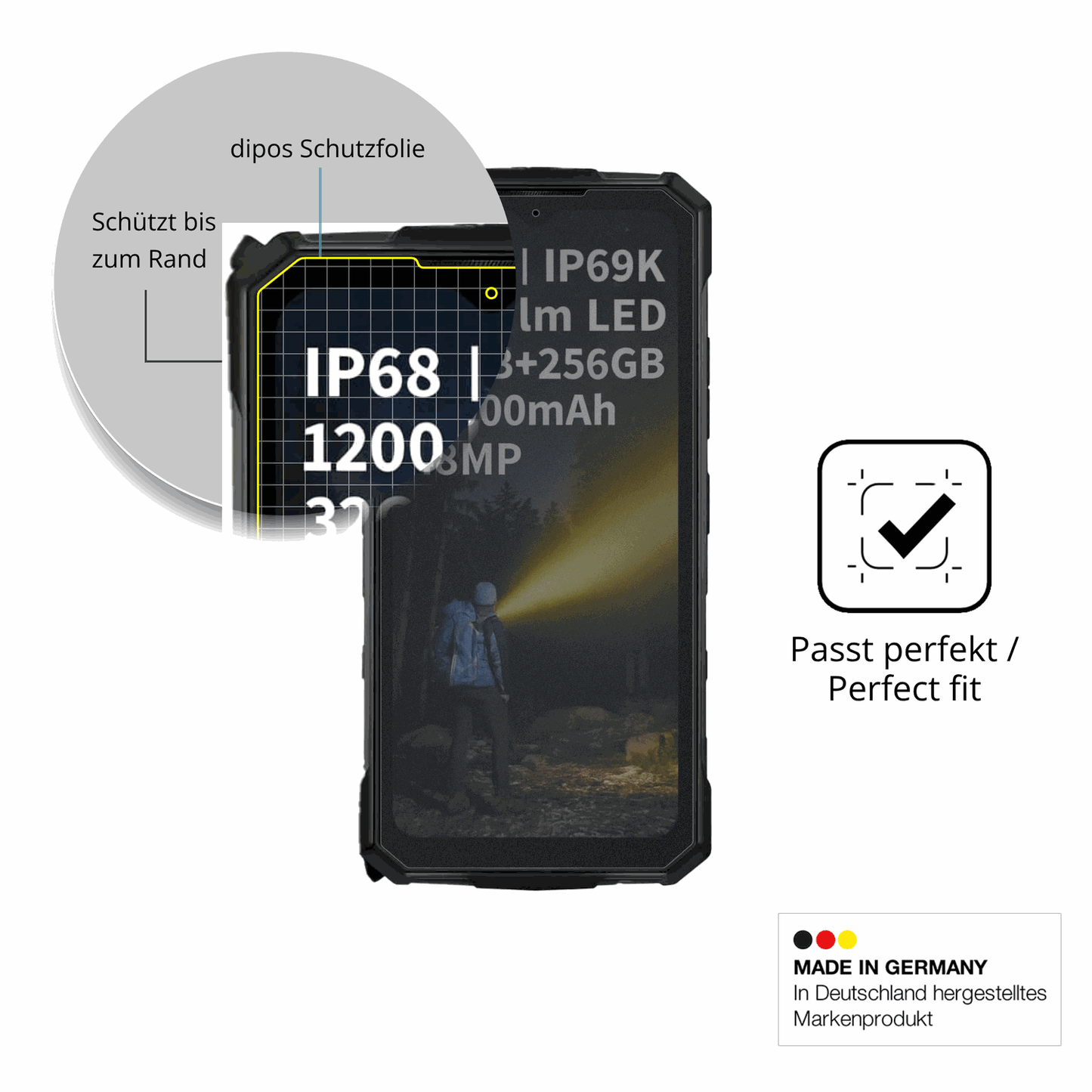 Schutz gegen Kratzer auf dem DOOGEE Fire 5 Ultra Glas durch Schlüssel oder Ähnliches