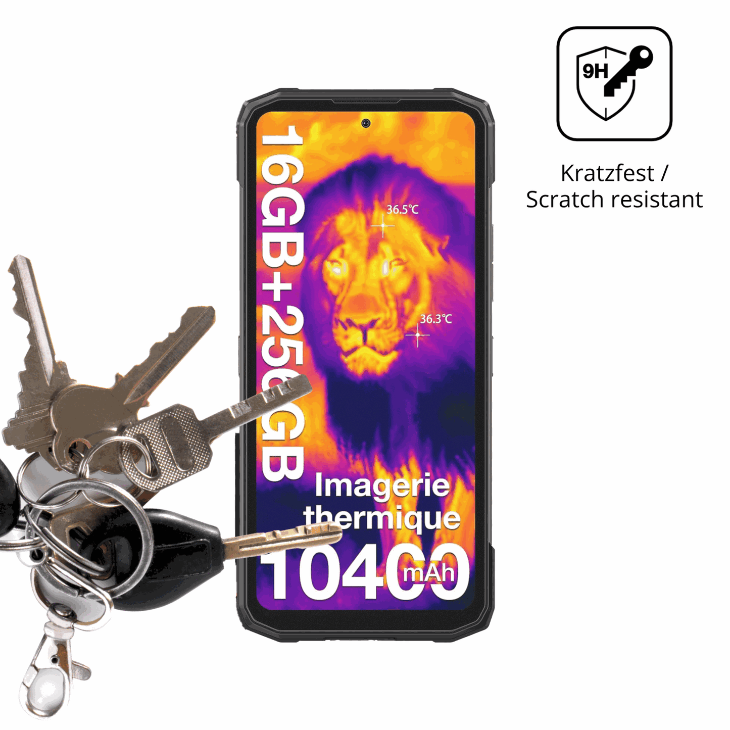 dipos Displayschutz für DOOGEE Fire 6, mattierte Oberfläche, robuste Festigkeit und perfekte Passform