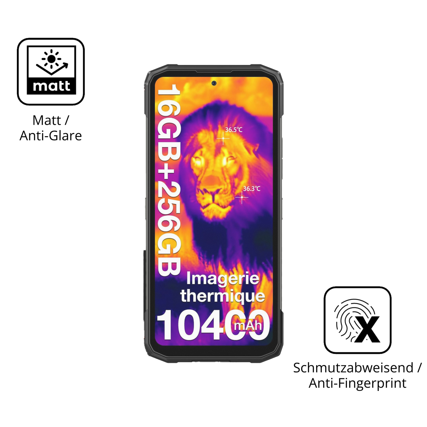 9H Hartbeschichtete, flexible Folie passend zugeschnitten für DOOGEE Fire 6