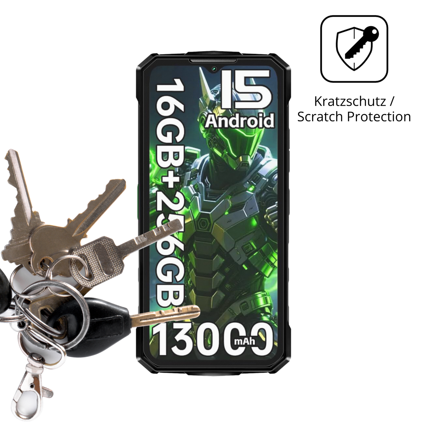 4x Schutzfolie matt für Doogee Fire7 Outdoor Display-Schutzfolie