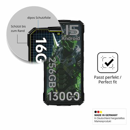 Screen Protector for Doogee Fire7 Outdoor Privacy Filter 4-Way Protection dipos