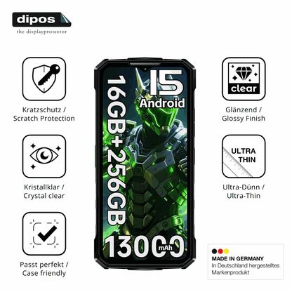 4x Screen Protector for Doogee Fire7 Outdoor Protection Crystal Clear dipos