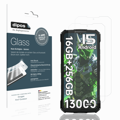 2x Screen Protector for Doogee Fire7 Outdoor matte Flexible Glass 9H dipos