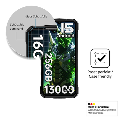 2x Screen Protector for Doogee Fire7 Outdoor Flexible Glass 9H dipos