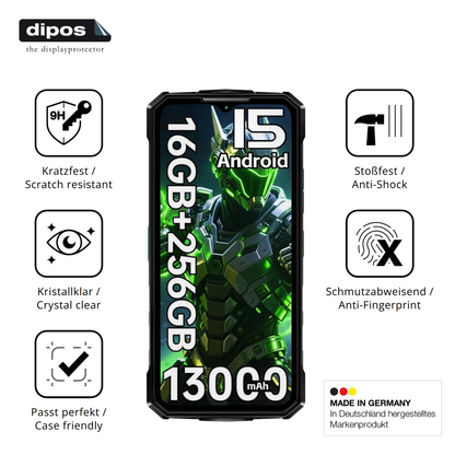 2x Screen Protector for Doogee Fire7 Outdoor Flexible Glass 9H dipos