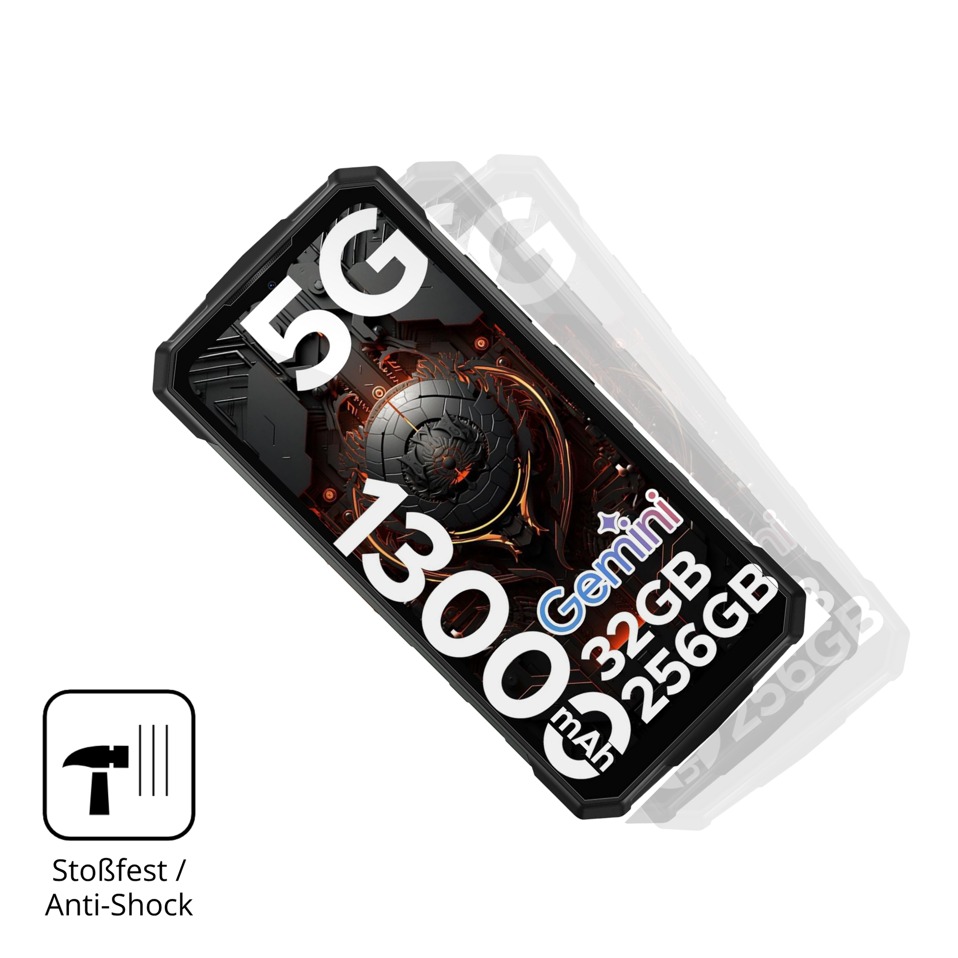 Schutz gegen Kratzer auf dem DOOGEE Fire 7 Pro Glas durch Schlüssel, Stöße gegen die Tischkante oder Stürze