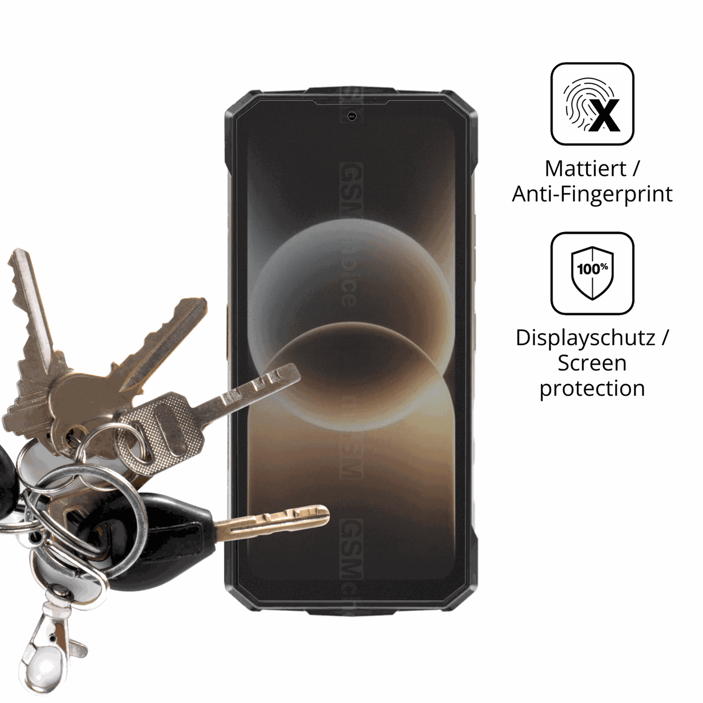dipos Displayschutz für Doogee Fire 7 Ultra, mattierte Oberfläche, Blickschutzfilter und perfekter Passform